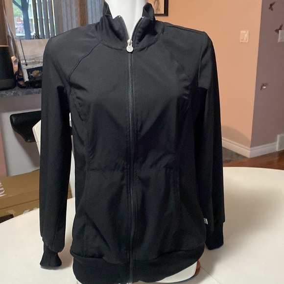 Zip Front Jacket - Cherokee Infinity - Antimicrobial 2391A Sz XS black - Picture 7 of 16